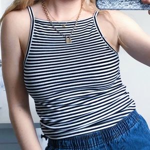 Black and White Striped Tank